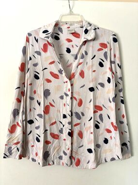 Soma Cool Nights Pajama Set S Abstract Brushstroke Rayon Lounge Pants Pocket PJs